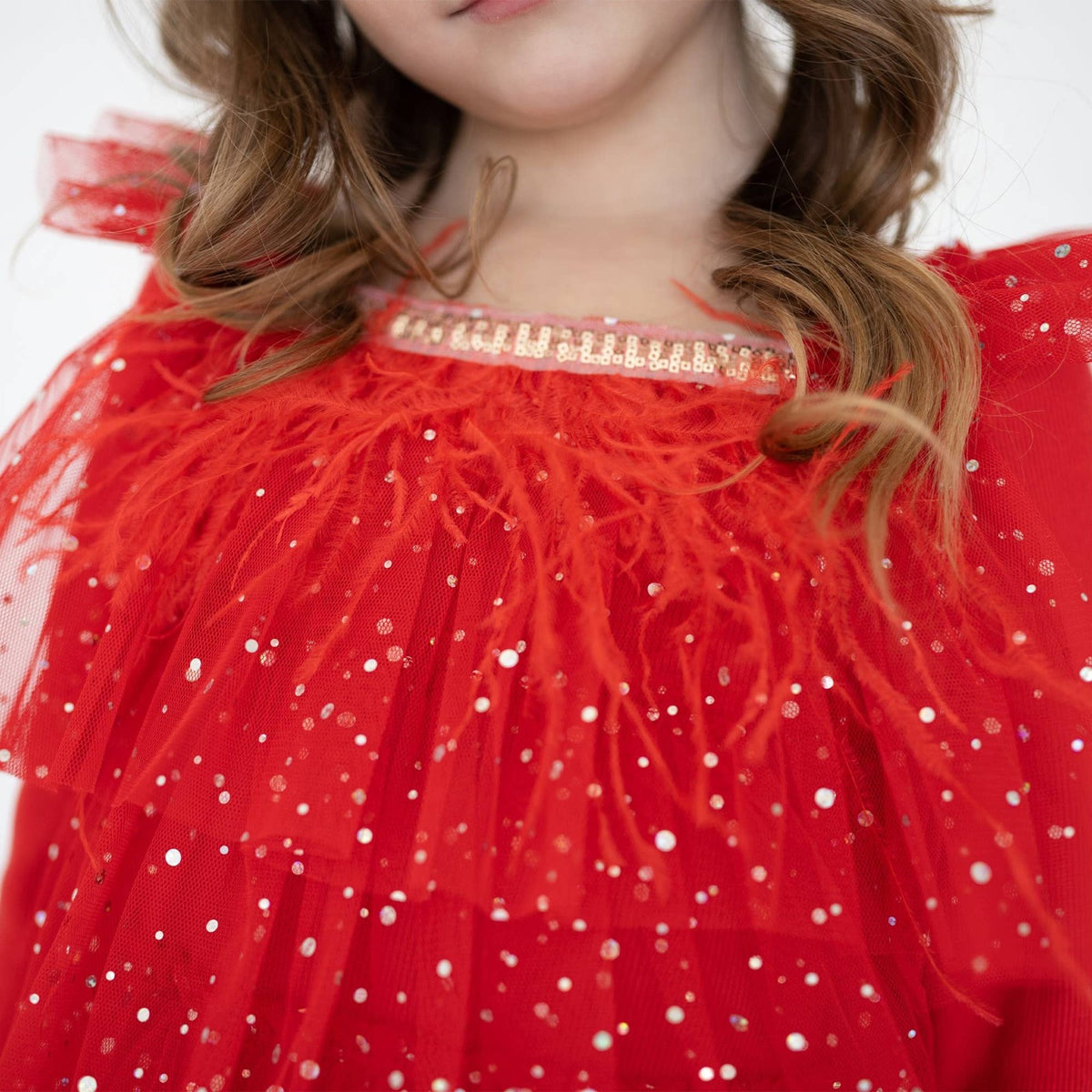 PETITE HAILEY - TG - DOT LAYERED TUTU - RED