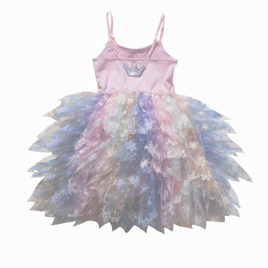 PETITE HAILEY - TG - FUR WAVED TUTU DRESS - PURPLE