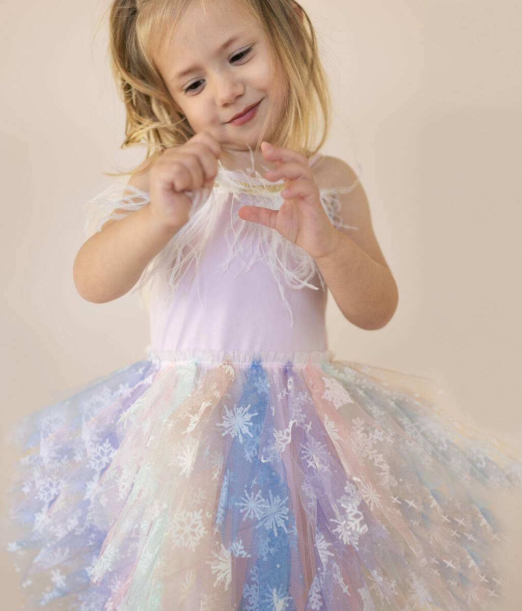 PETITE HAILEY - TG - FUR WAVED TUTU DRESS - PURPLE
