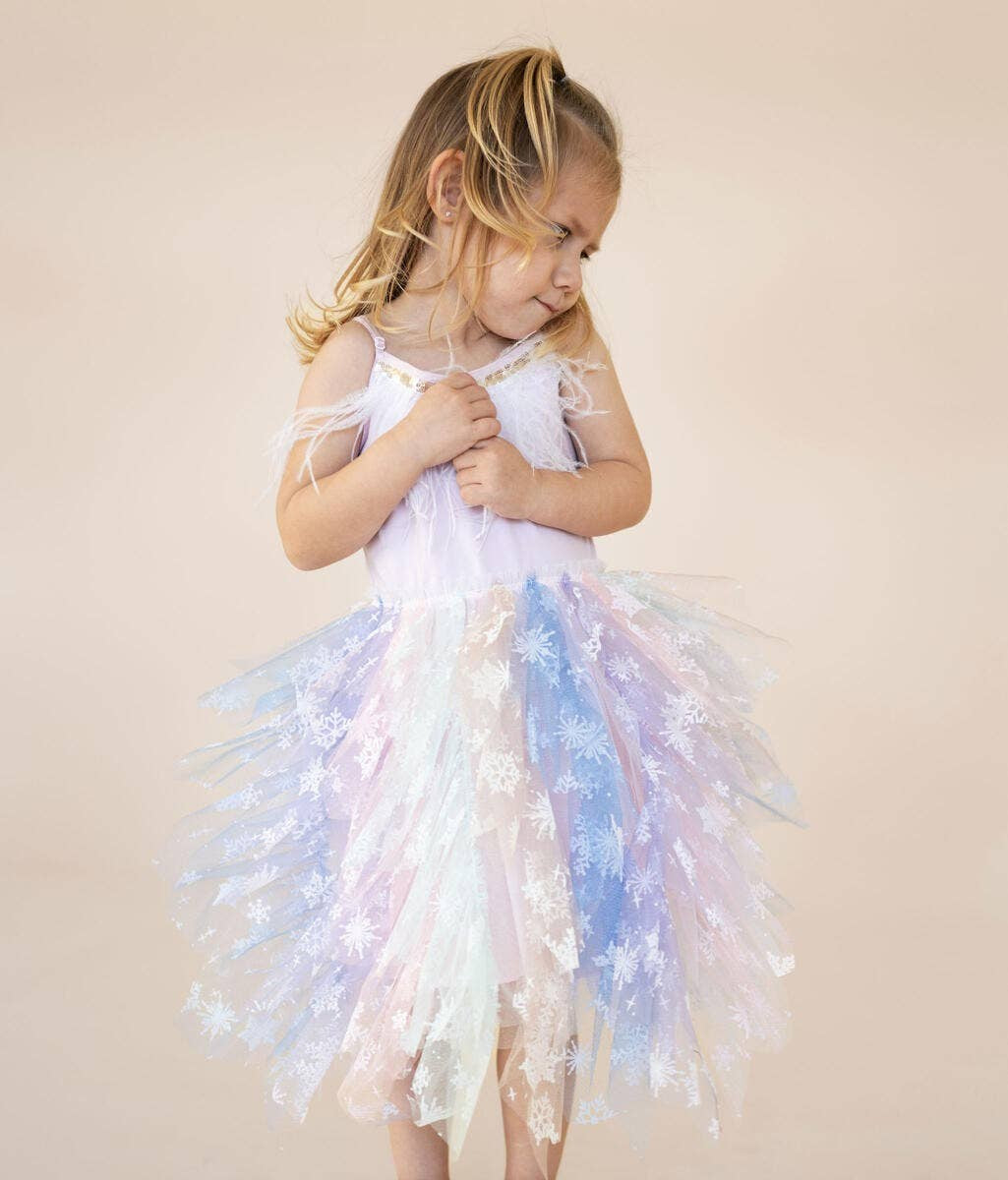 PETITE HAILEY - TG - FUR WAVED TUTU DRESS - PURPLE