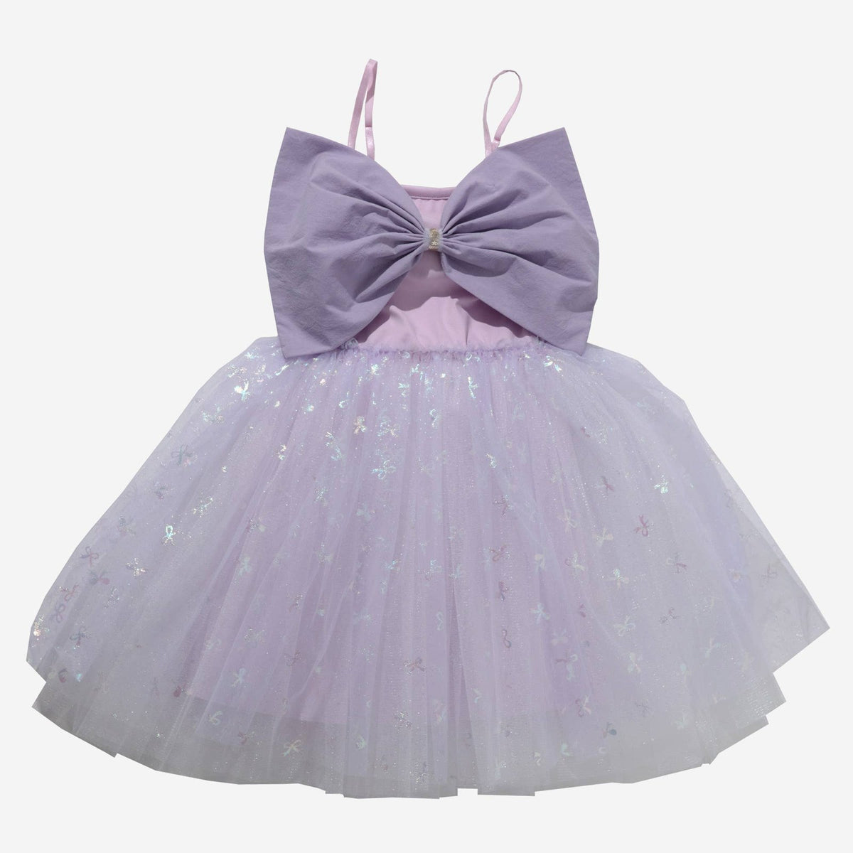 PETITE HAILEY - TG - BIG BOW TUTU DRESS - PURPLE