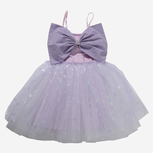 PETITE HAILEY - TG - BIG BOW TUTU DRESS - PURPLE
