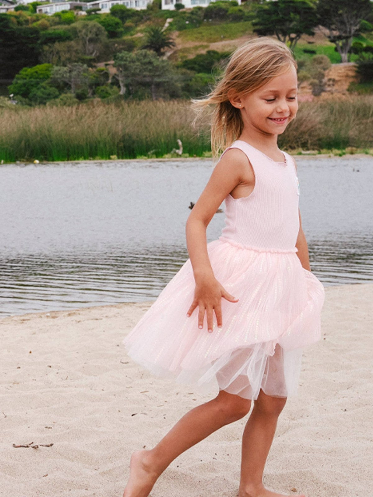 PETITE HAILEY - TG - CHLOE RAINBOW DRESS - PINK