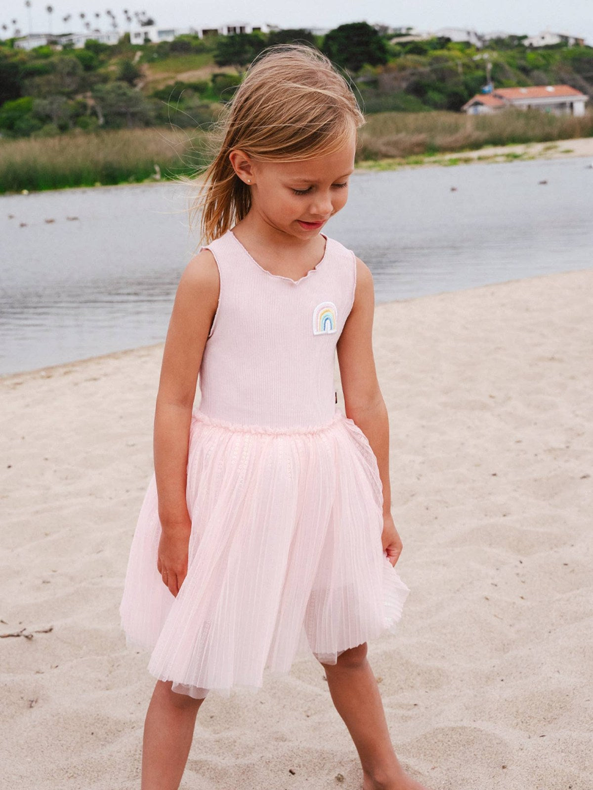 PETITE HAILEY - TG - CHLOE RAINBOW DRESS - PINK