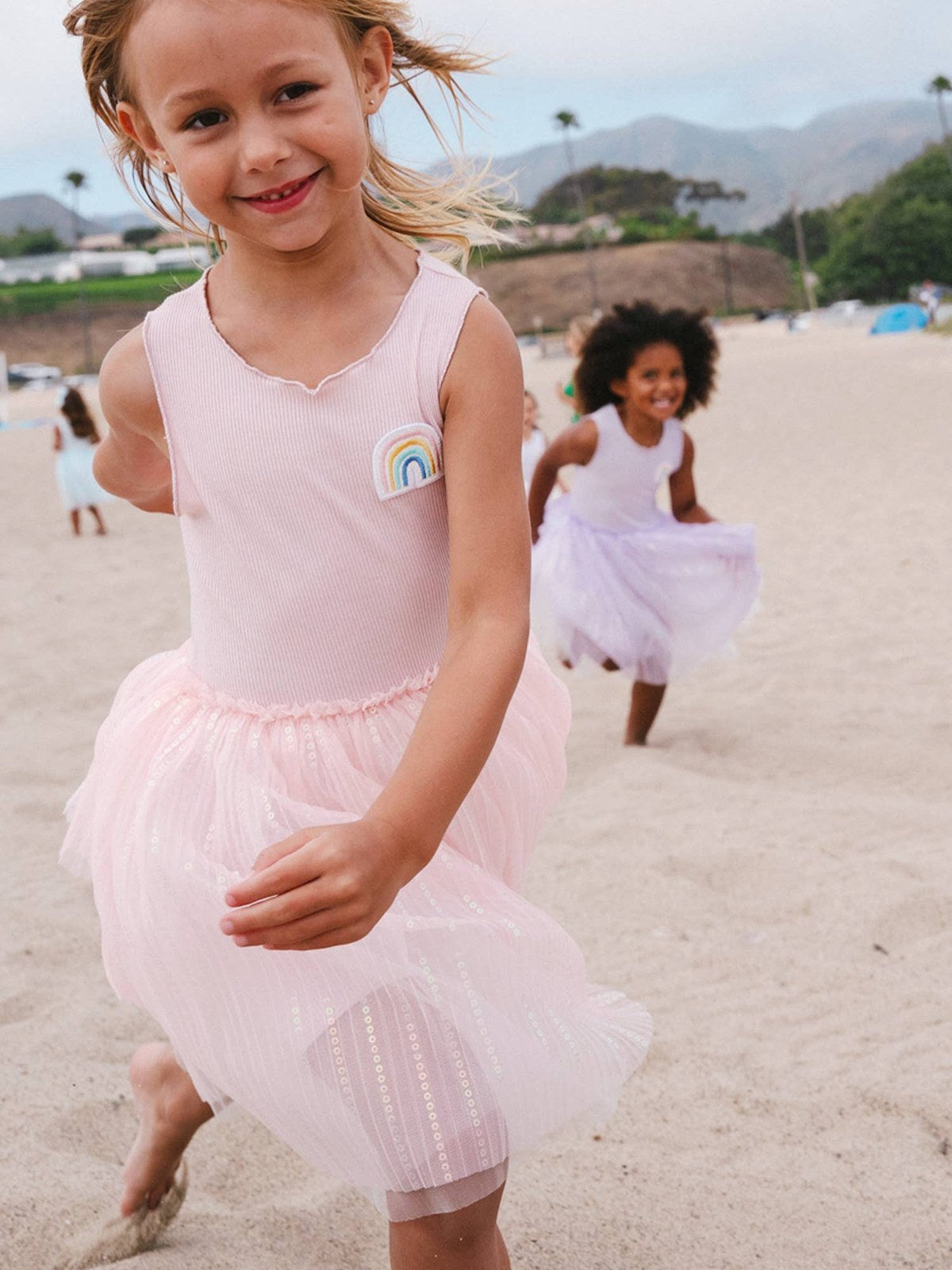 PETITE HAILEY - TG - CHLOE RAINBOW DRESS - PINK
