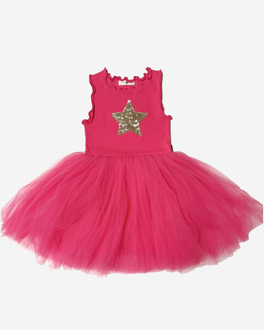 PETITE HAILEY - TG - STAR TUTU DRESS - FUCHSIA