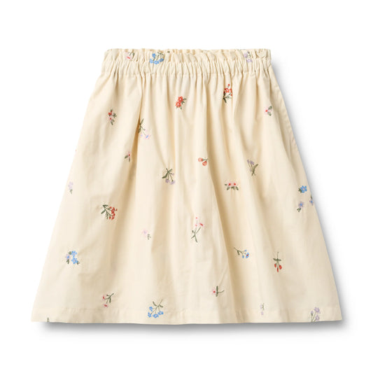 WHEAT - TG - NORA SKIRT - IVORY EMBROIDERY FLOWERS