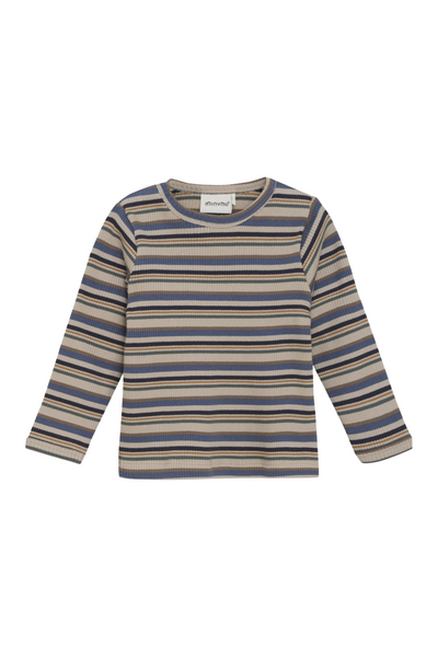 Robo - China Blue Long Sleeve Ribbed T-Shirt
