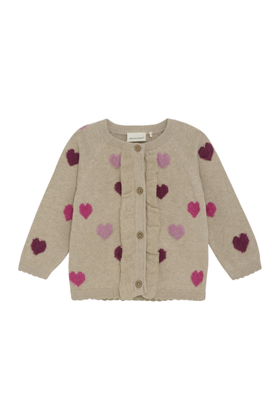 Robo - Beige Melange Knit Cardigan