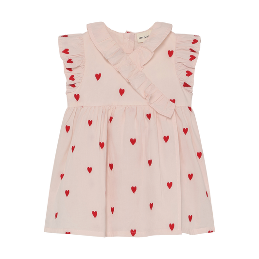 MINYMO - BBY - DRESS SS EMB. - PEACH BLUSH