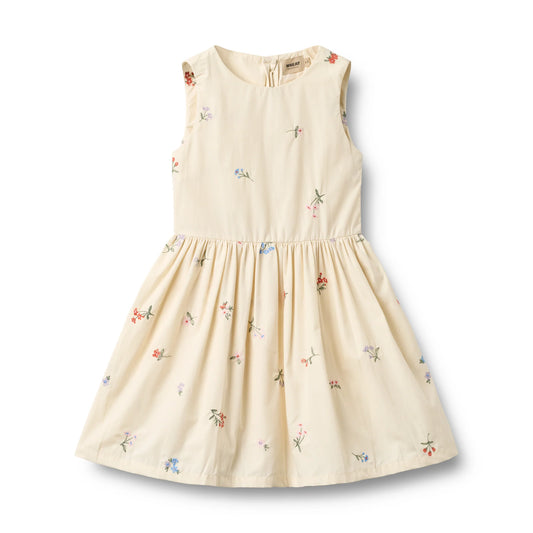 WHEAT - TG - THELMA DRESS - IVORY EMBROIDERY FLOWERS