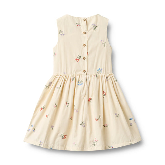 WHEAT - TG - THELMA DRESS - IVORY EMBROIDERY FLOWERS