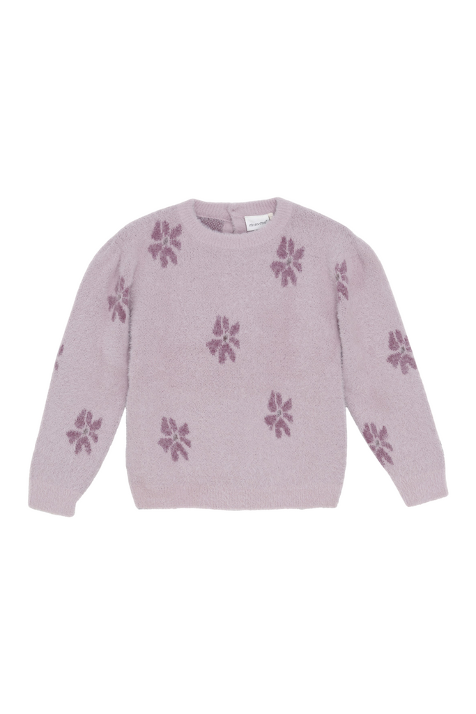 Robo - Purple Floral Knit Pullover