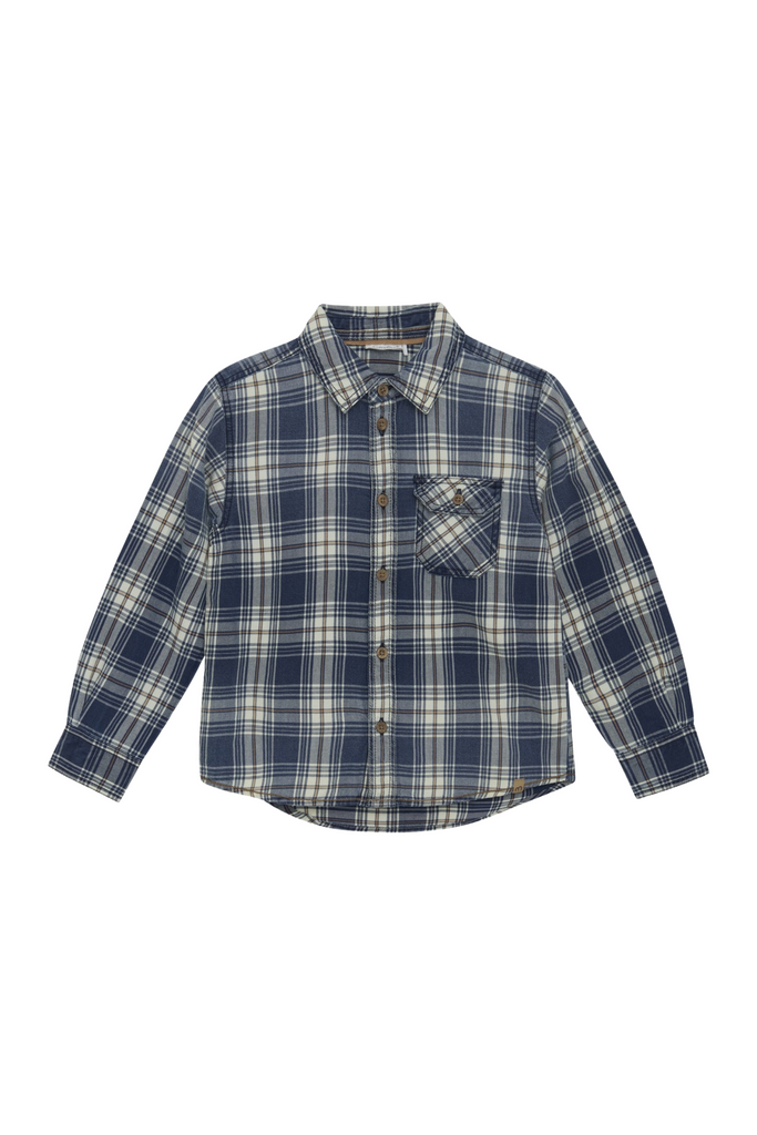 Robo - China Blue Check Long-Sleeve Shirt