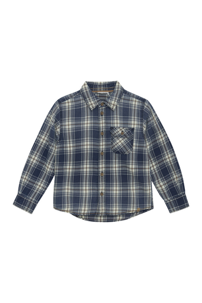 Robo - China Blue Check Long-Sleeve Shirt