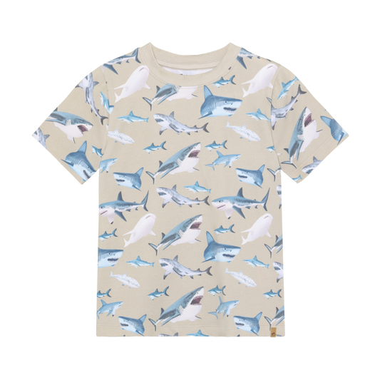 MINYMO - BB - T-SHIRT SS AOP - WHITE PEPPER