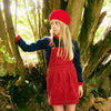 Red Chunky Cord Overall Jumper
