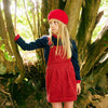 Red Chunky Cord Overall Jumper (2-6X)