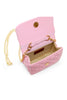 Pearl Handle Message Charm Handbag: Pink