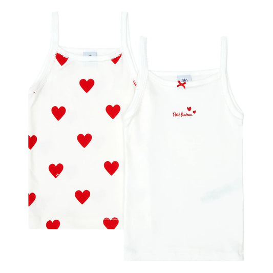 Petit Bateau - 2pk Heart Print Camisole