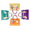 Vivid Crocodile Scarf Handbag: Orange
