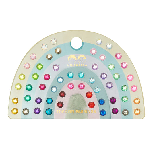 MIMI & LULA - ACC - BRIGHT GEM STICK ON EARRINGS - MULTI
