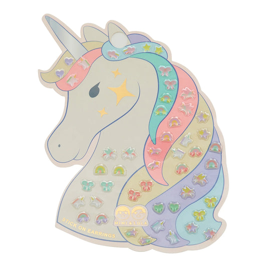 MIMI & LULA - ACC - UNICORN STICK ON EARRINGS - MULTI