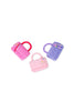 Pearl Handle Message Charm Handbag: Pink