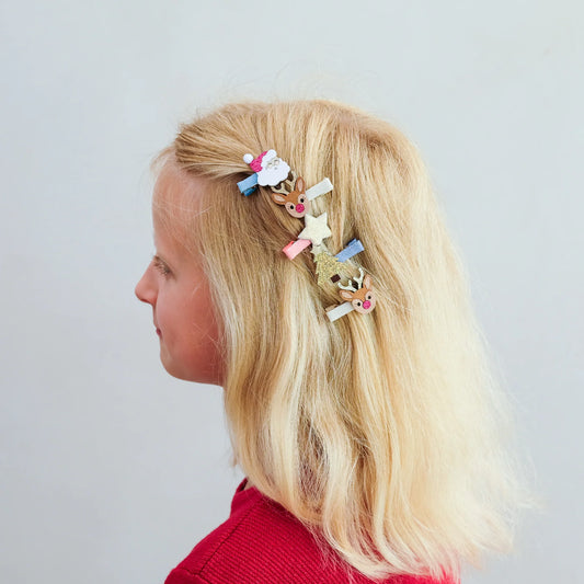 MIMI & LULA - ACC - CHRISTMAS SALON HAIR CLIPS - MULTI