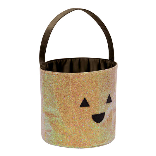 MIMI & LULA - ACC - GLITTER PUMPKIN TRICK OR TREAT BAG - SHIMMER