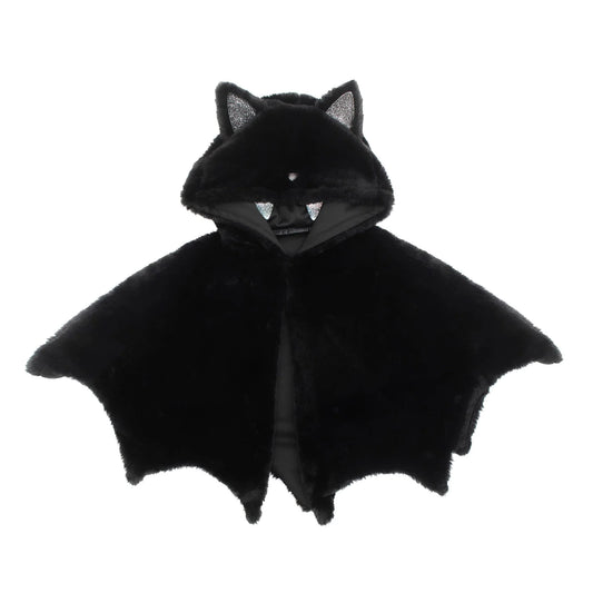 MIMI & LULA - T&B - FURRY BAT CAPE - BLACK