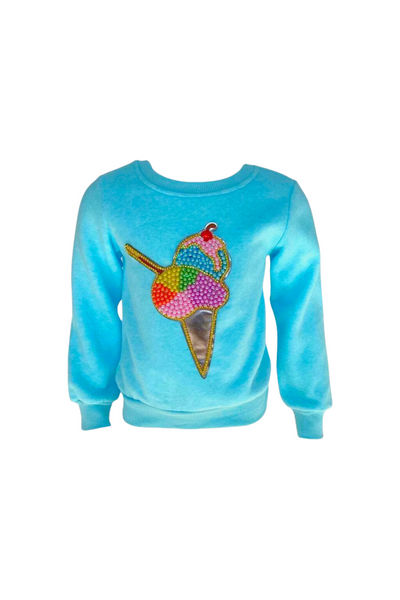Rainbow Pearls Ice Cream Sweatshirt (2-6X)
