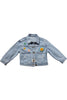 Multi Smile Patched Denim Jacket