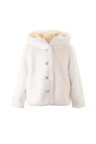 Rachel Riley - Ivory Faux Fur Short Coat