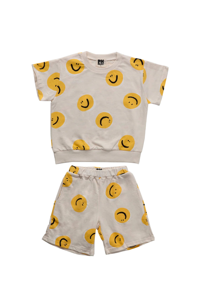 Petite Hailey - Ivory Smile Sweatshirt Set