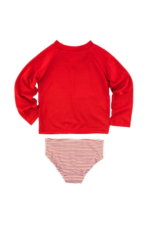 Florence Eiseman - Red Flower Rash Guard Tankini