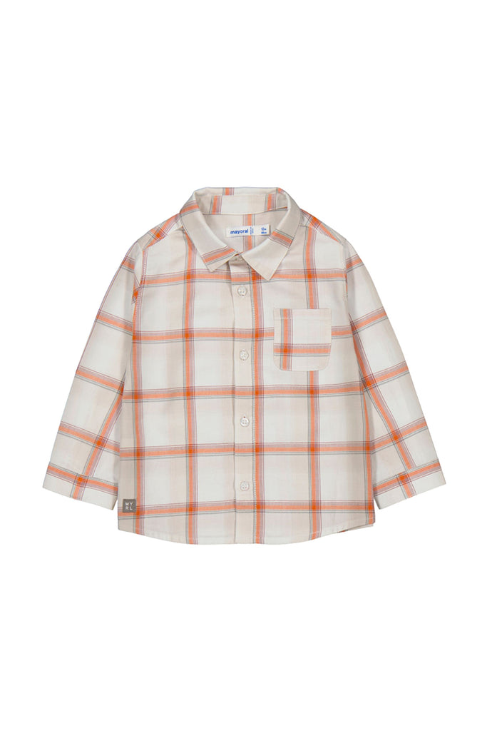 L/S Buttondown Checked Pumpkin