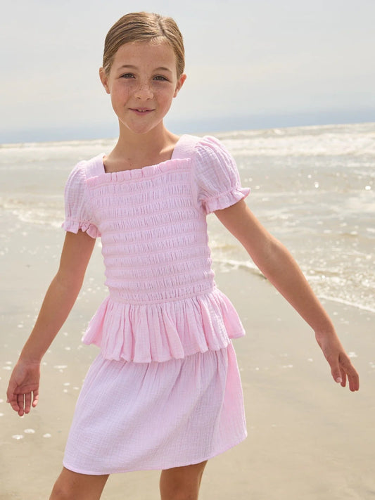 LITTLE ENGLISH - TG - ISLA SKIRT - JAIPUR PINK