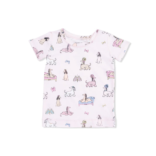 ANGEL DEAR - TG - SHORT SLEEVE LOUNGEWEAR SET - FANCY HOUNDS WITH BOWS