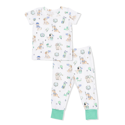 ANGEL DEAR - TB - SHORT SLEEVE LOUNGEWEAR SET - COUNTRY CLUB DOGS