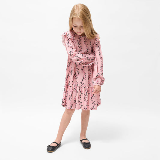 MILES THE LABEL - TG - L/S DRESS WOVEN - PINK LT.