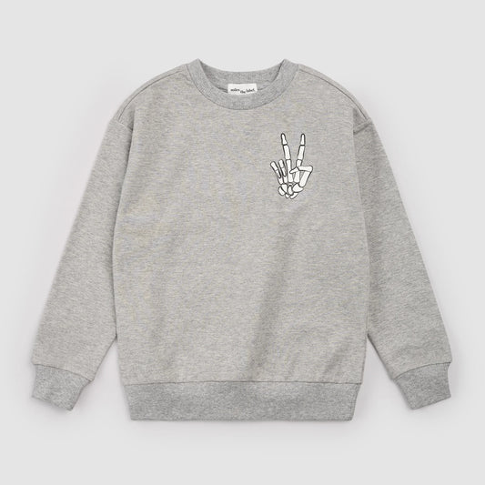 MILES THE LABEL - TB - L/S SWEATSHIRT KNIT - HEATHER GREY MD