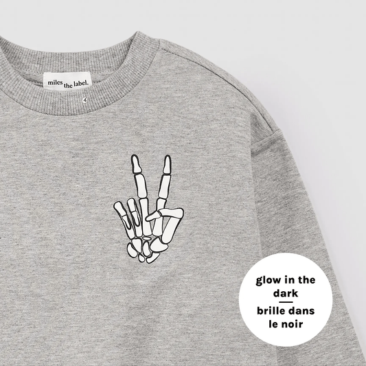 MILES THE LABEL - TB - L/S SWEATSHIRT KNIT - HEATHER GREY MD