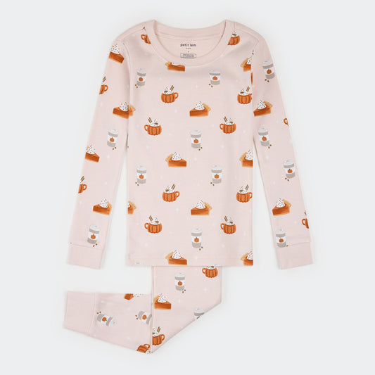 PETIT LEM - BG - 2PC PJ SET: L/S TOP + PANT KNIT - PINK LT
