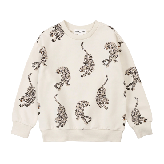 MILES THE LABEL - TB - L/S CREW NECK SWEATSHIRT KNIT - BEIGE