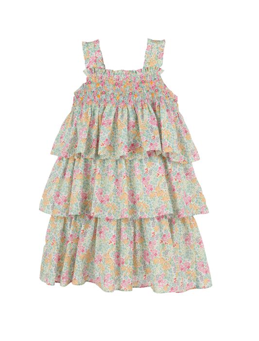 LULI & ME - TG - GARDEN SMOCK RUFFLES DRESS - PINK
