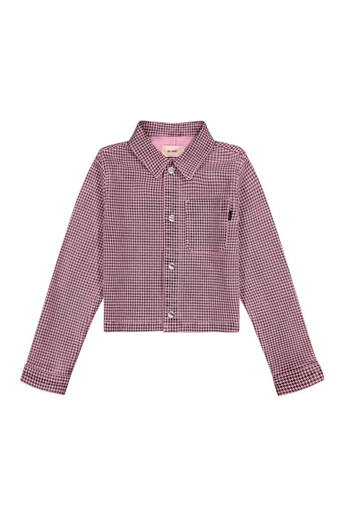 DL1961 - Pink Houndstooth Manning Jacket