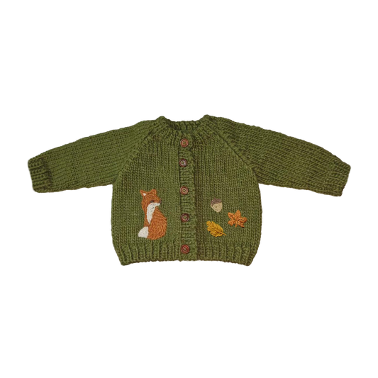 BLUEBERRY HILL - BBY - FOX CARDIGAN - WOODLAND