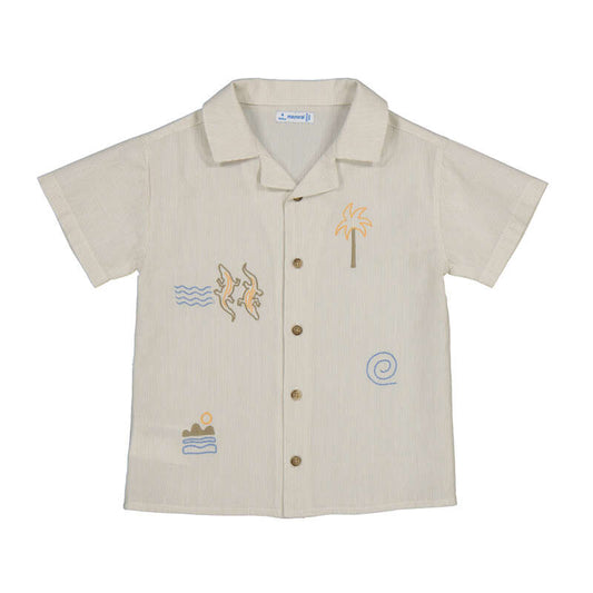 MAYORAL - TB - EMBROIDERED SHIRT - LINEN