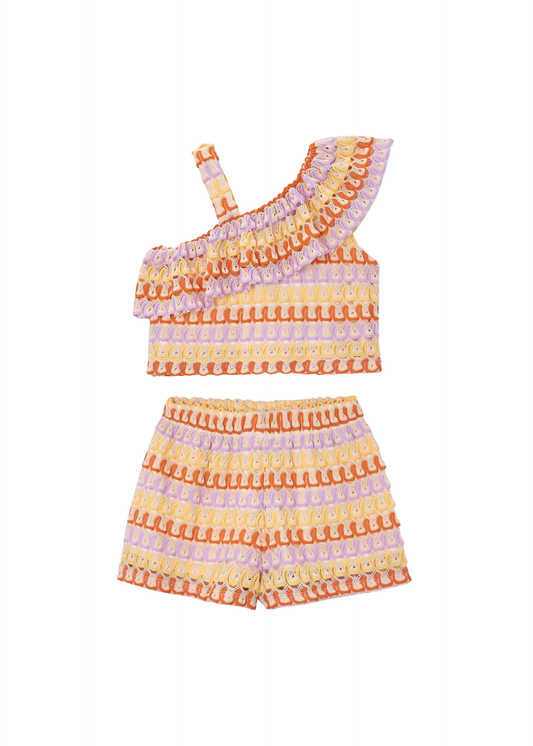 MAYORAL - TG - KNIT SHORT SET - LILAC